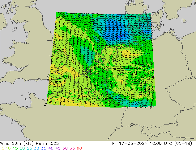 Wind 50m Harm .025 Fr 17.05.2024 18 UTC
