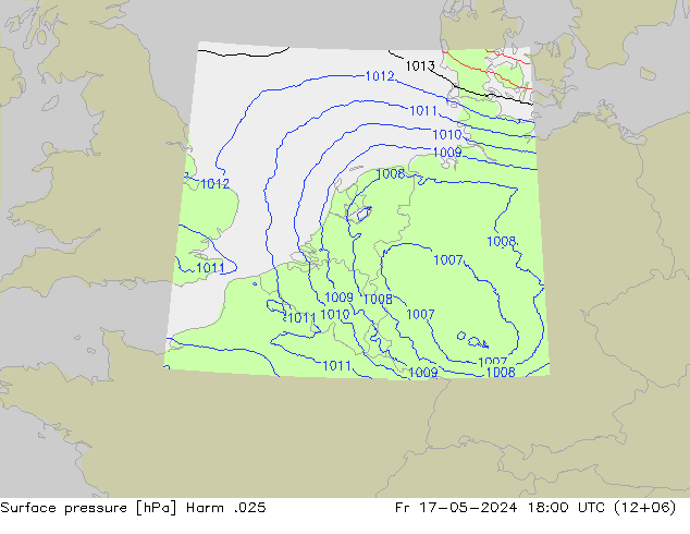 приземное давление Harm .025 пт 17.05.2024 18 UTC