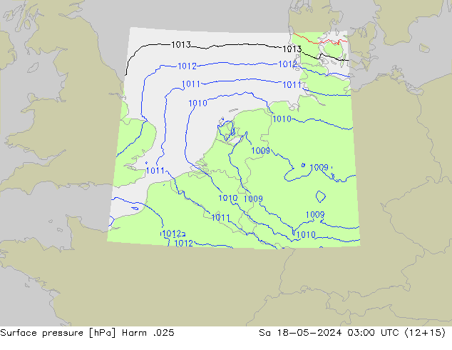 Surface pressure Harm .025 Sa 18.05.2024 03 UTC