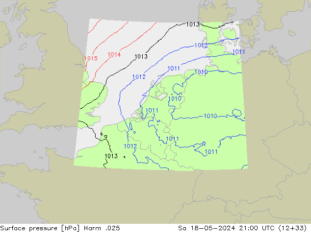 Surface pressure Harm .025 Sa 18.05.2024 21 UTC