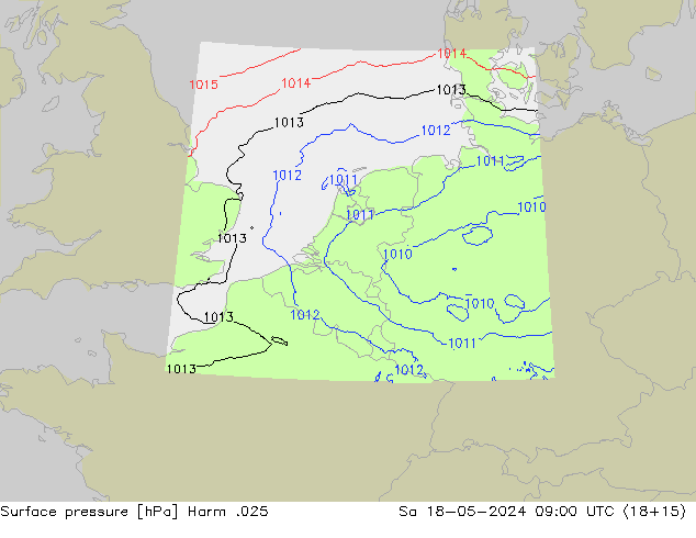 Surface pressure Harm .025 Sa 18.05.2024 09 UTC