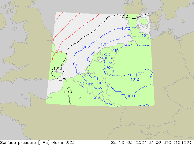 Surface pressure Harm .025 Sa 18.05.2024 21 UTC