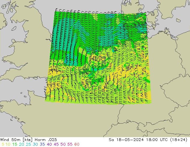 Wind 50 m Harm .025 za 18.05.2024 18 UTC