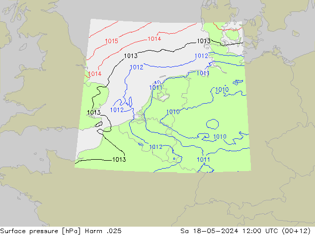 Luchtdruk (Grond) Harm .025 za 18.05.2024 12 UTC