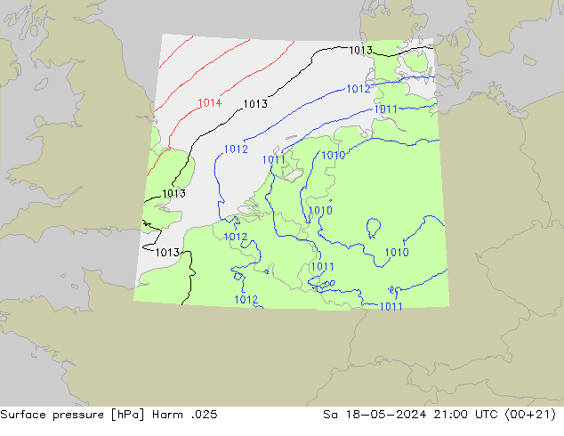 Luchtdruk (Grond) Harm .025 za 18.05.2024 21 UTC