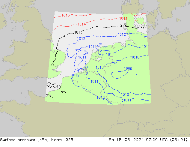 Atmosférický tlak Harm .025 So 18.05.2024 07 UTC
