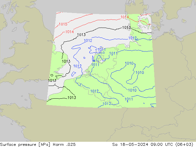 Luchtdruk (Grond) Harm .025 za 18.05.2024 09 UTC