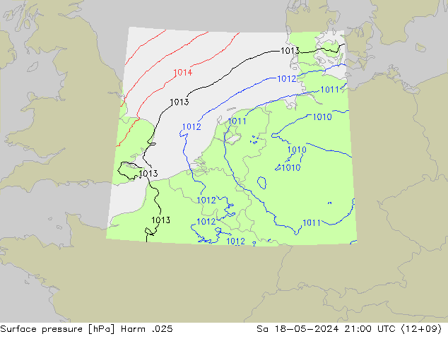 Surface pressure Harm .025 Sa 18.05.2024 21 UTC