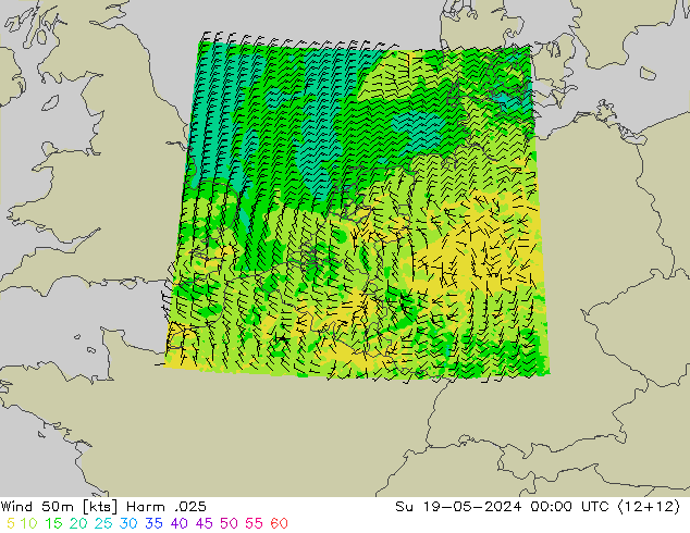 Wind 50m Harm .025 So 19.05.2024 00 UTC