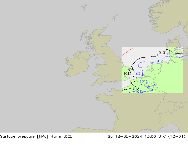 Surface pressure Harm .025 Sa 18.05.2024 13 UTC