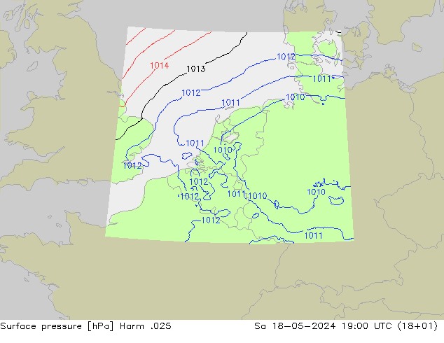 Surface pressure Harm .025 Sa 18.05.2024 19 UTC
