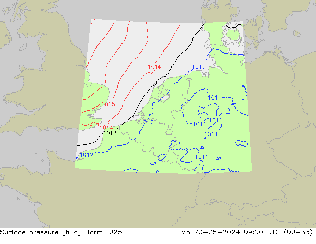 Luchtdruk (Grond) Harm .025 ma 20.05.2024 09 UTC
