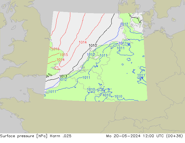 Surface pressure Harm .025 Mo 20.05.2024 12 UTC