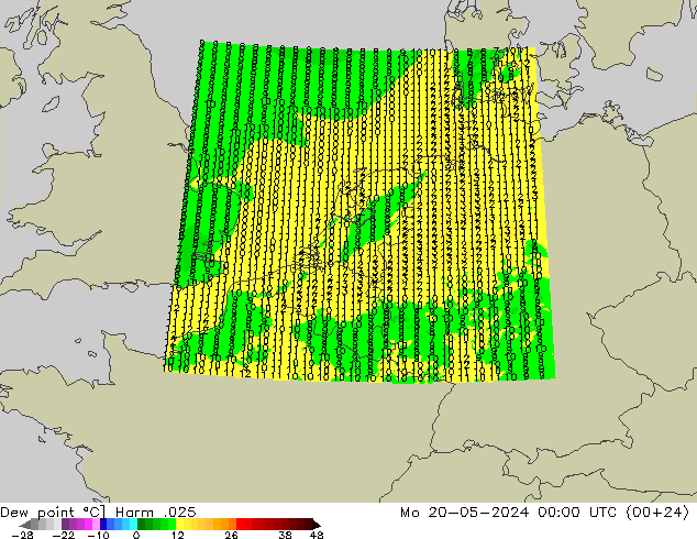 Dew point Harm .025 Mo 20.05.2024 00 UTC