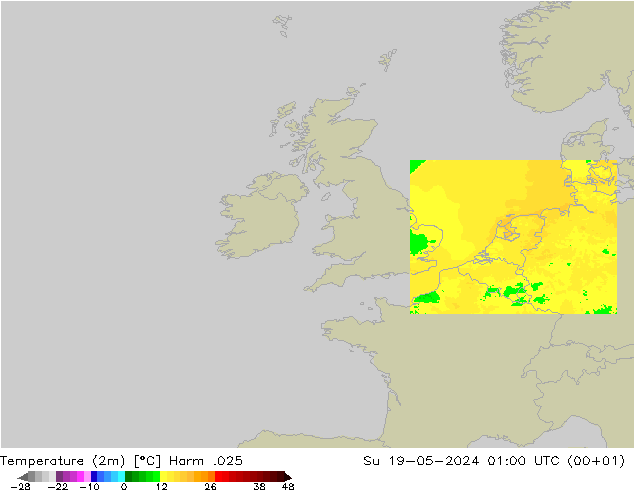 карта температуры Harm .025 Вс 19.05.2024 01 UTC