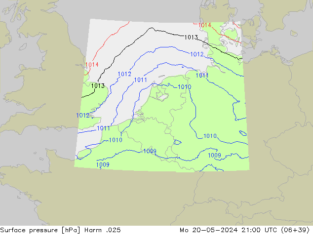приземное давление Harm .025 пн 20.05.2024 21 UTC