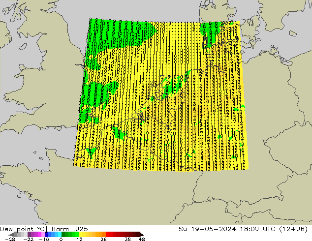 Dew point Harm .025 Su 19.05.2024 18 UTC