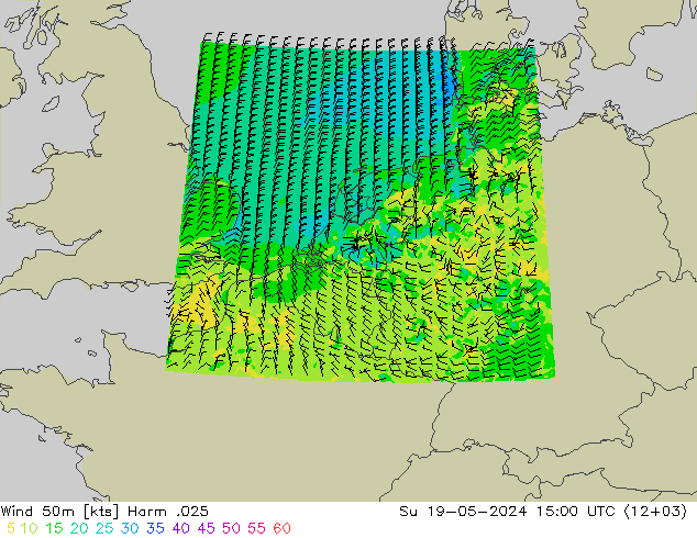 Wind 50m Harm .025 Su 19.05.2024 15 UTC
