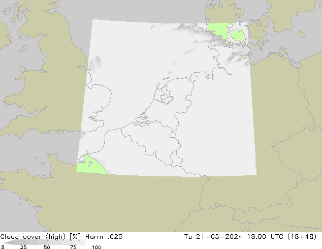 Bewolking (Hoog) Harm .025 di 21.05.2024 18 UTC