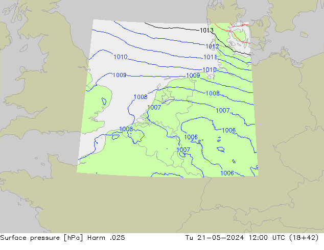 Luchtdruk (Grond) Harm .025 di 21.05.2024 12 UTC