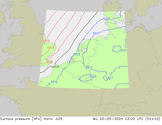 приземное давление Harm .025 пн 20.05.2024 03 UTC