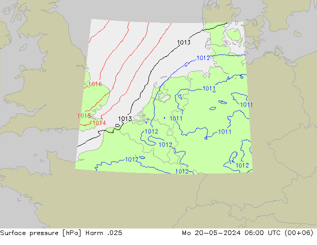 приземное давление Harm .025 пн 20.05.2024 06 UTC