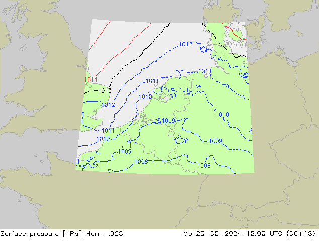приземное давление Harm .025 пн 20.05.2024 18 UTC