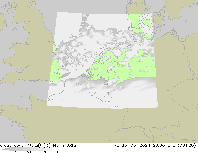 Nubes (total) Harm .025 lun 20.05.2024 20 UTC