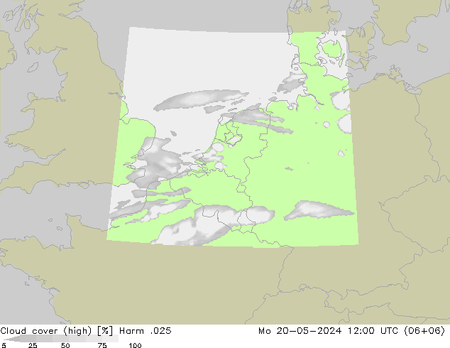 Cloud cover (high) Harm .025 Mo 20.05.2024 12 UTC