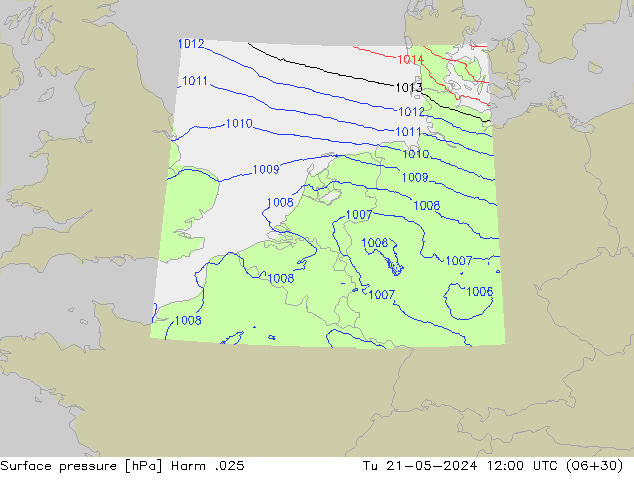 Presión superficial Harm .025 mar 21.05.2024 12 UTC