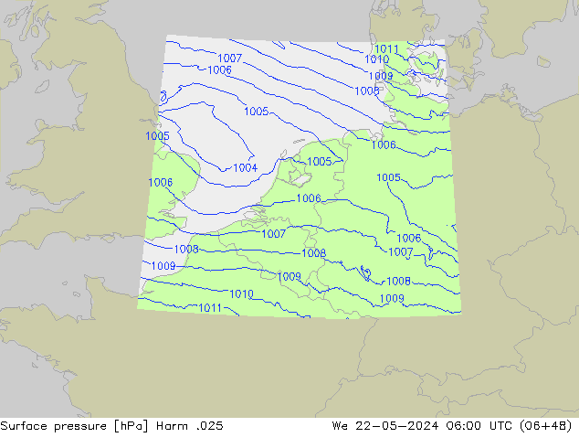 Luchtdruk (Grond) Harm .025 wo 22.05.2024 06 UTC