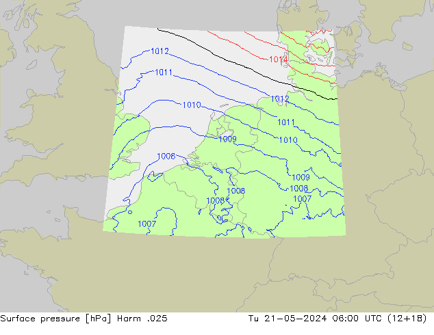 Luchtdruk (Grond) Harm .025 di 21.05.2024 06 UTC
