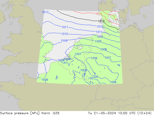 Luchtdruk (Grond) Harm .025 di 21.05.2024 12 UTC