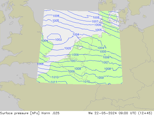 Luchtdruk (Grond) Harm .025 wo 22.05.2024 09 UTC
