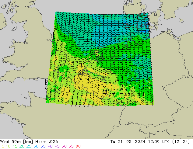 Wind 50 m Harm .025 di 21.05.2024 12 UTC
