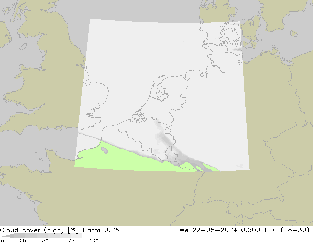 Bewolking (Hoog) Harm .025 wo 22.05.2024 00 UTC
