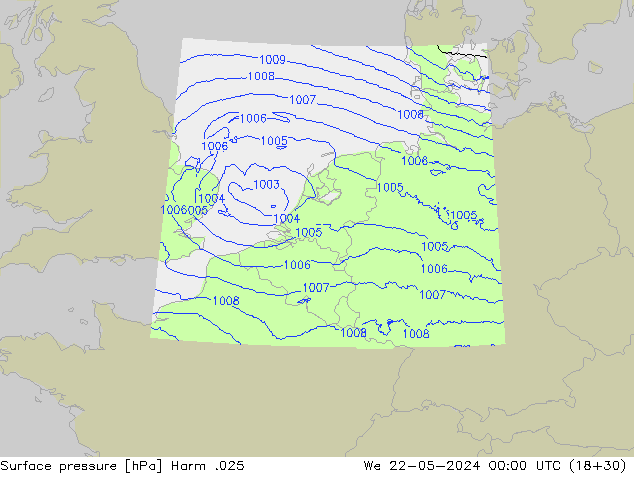 Bodendruck Harm .025 Mi 22.05.2024 00 UTC