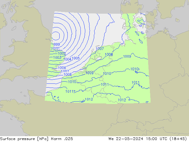Luchtdruk (Grond) Harm .025 wo 22.05.2024 15 UTC
