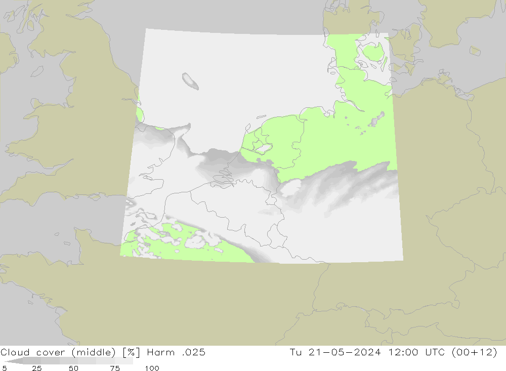 Wolken (mittel) Harm .025 Di 21.05.2024 12 UTC