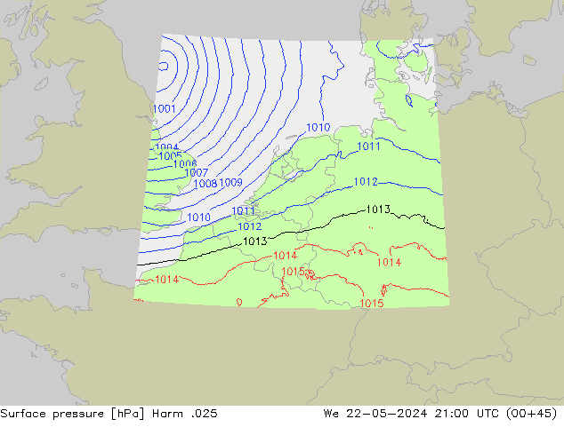 Luchtdruk (Grond) Harm .025 wo 22.05.2024 21 UTC