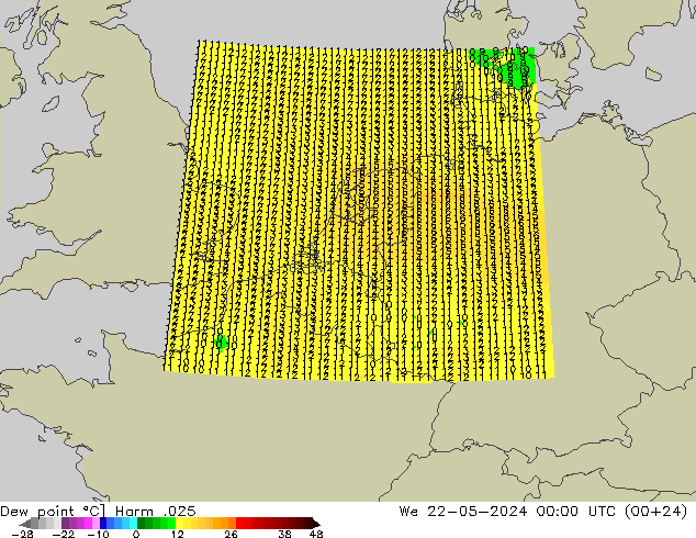 Taupunkt Harm .025 Mi 22.05.2024 00 UTC