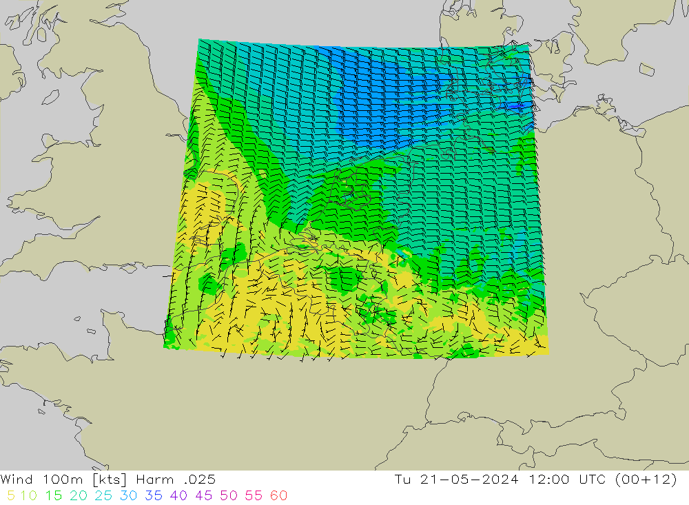 Wind 100m Harm .025 Út 21.05.2024 12 UTC
