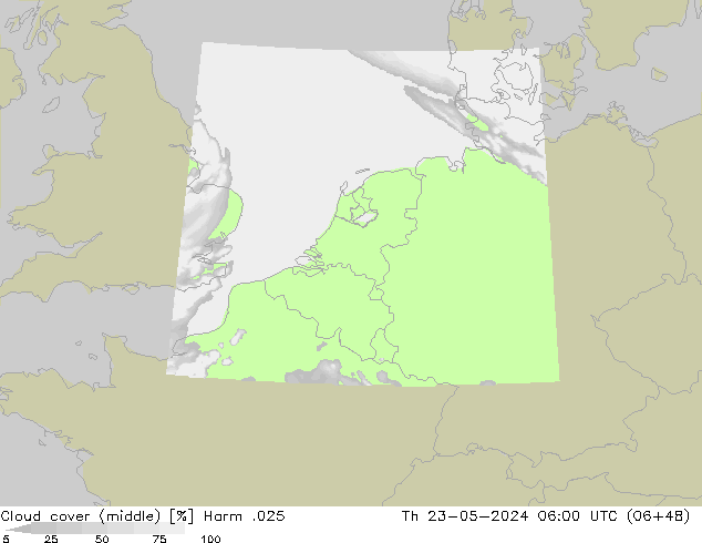 Bewolking (Middelb.) Harm .025 do 23.05.2024 06 UTC