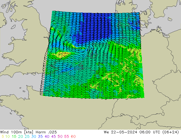 Wind 100m Harm .025 Mi 22.05.2024 06 UTC