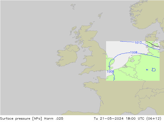 приземное давление Harm .025 вт 21.05.2024 18 UTC