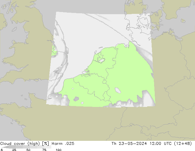 vysoký oblak Harm .025 Čt 23.05.2024 12 UTC