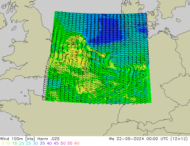 Wind 100m Harm .025 Mi 22.05.2024 00 UTC