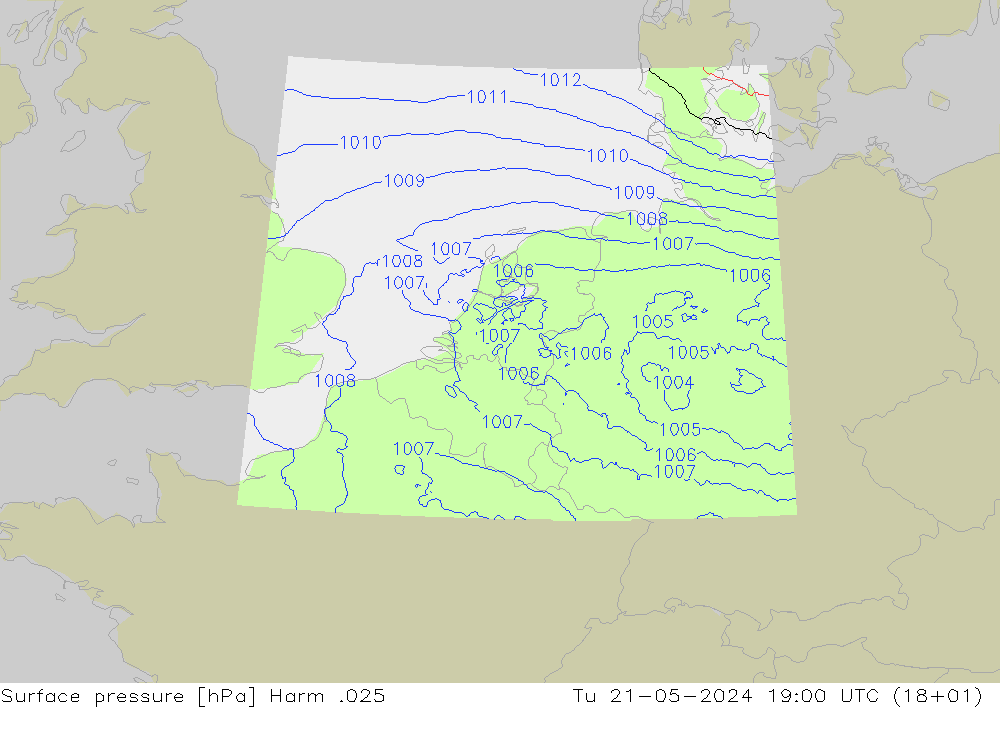 Pressione al suolo Harm .025 mar 21.05.2024 19 UTC