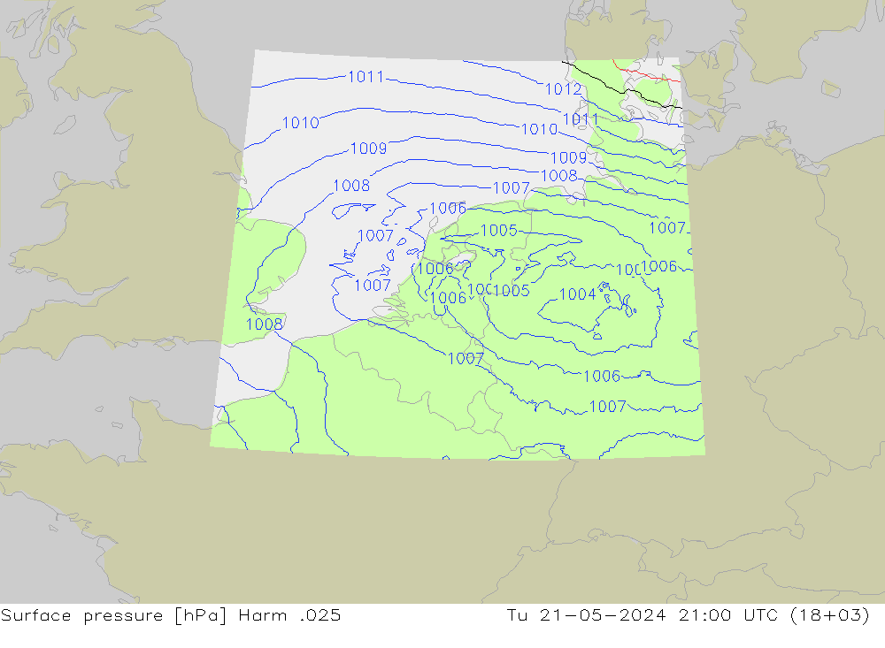 Presión superficial Harm .025 mar 21.05.2024 21 UTC