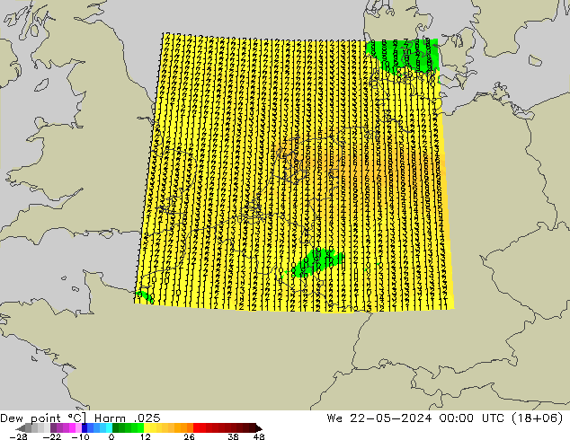 Taupunkt Harm .025 Mi 22.05.2024 00 UTC